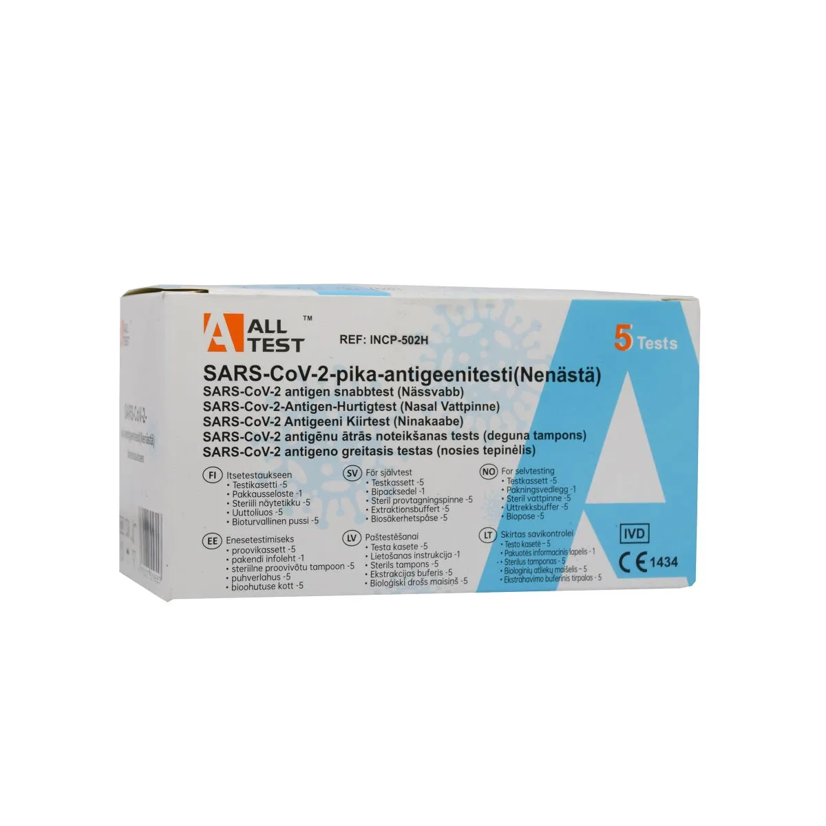 ANTIGEENI KIIRTEST COVID-19 ALLTEST ISE TESTIMISEKS N5 - Product Image 1