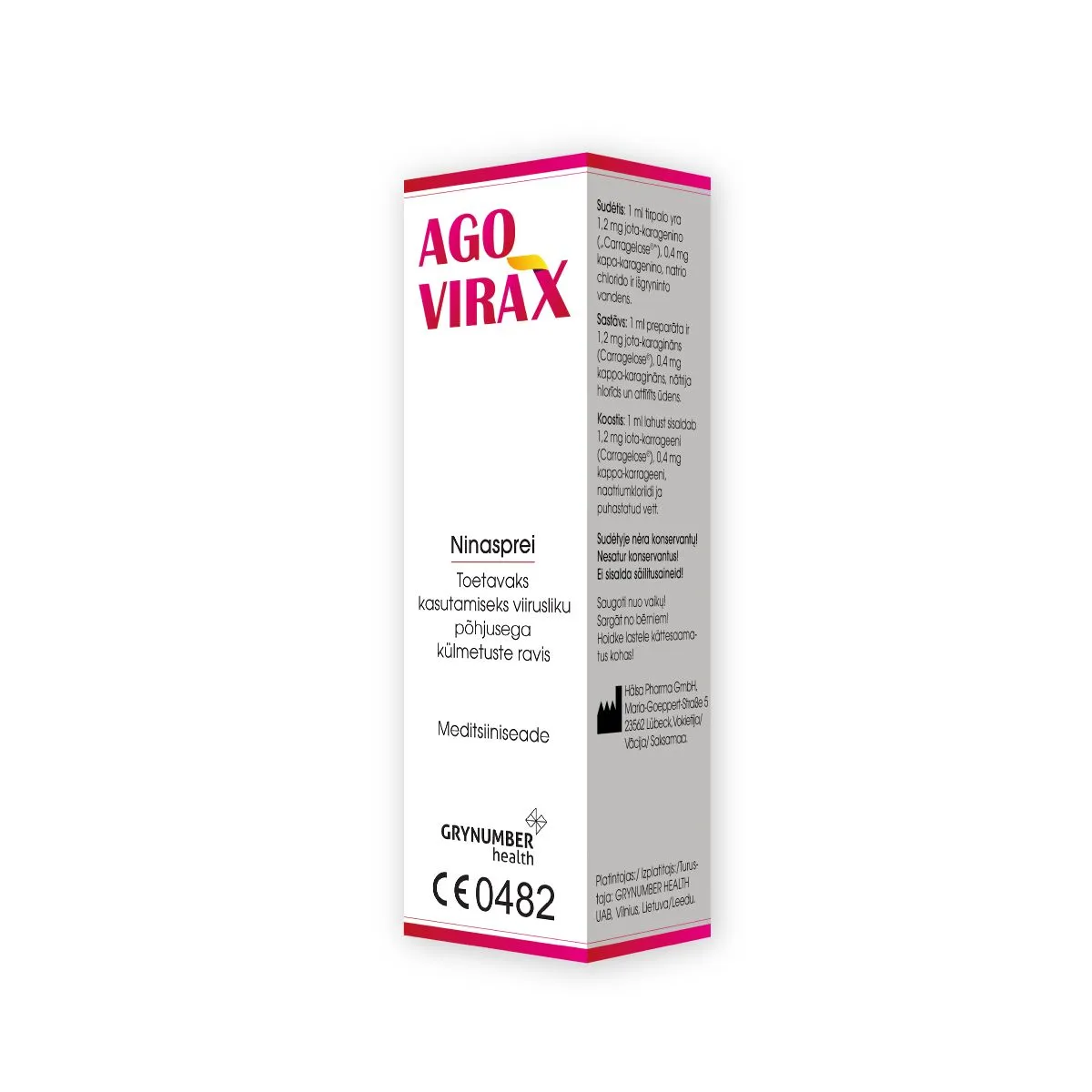 AGOVIRAX NASAL SPREI 20ML - Product Image