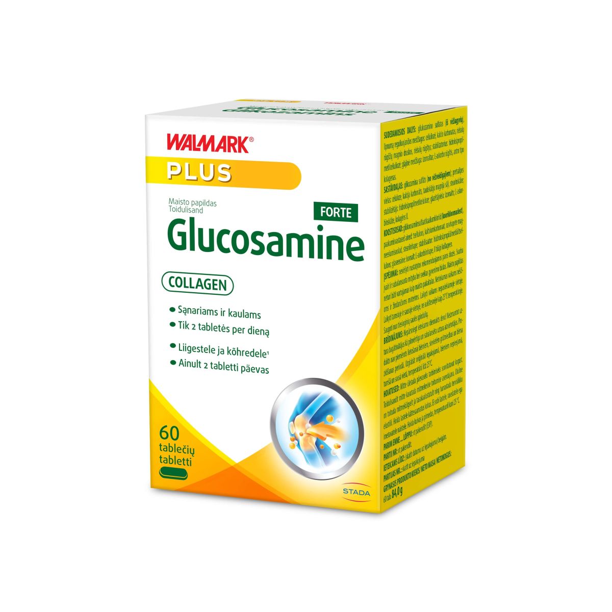 WALMARK GLUCOSAMINE+COLLAGEN FORTE TBL N60 - Product Image