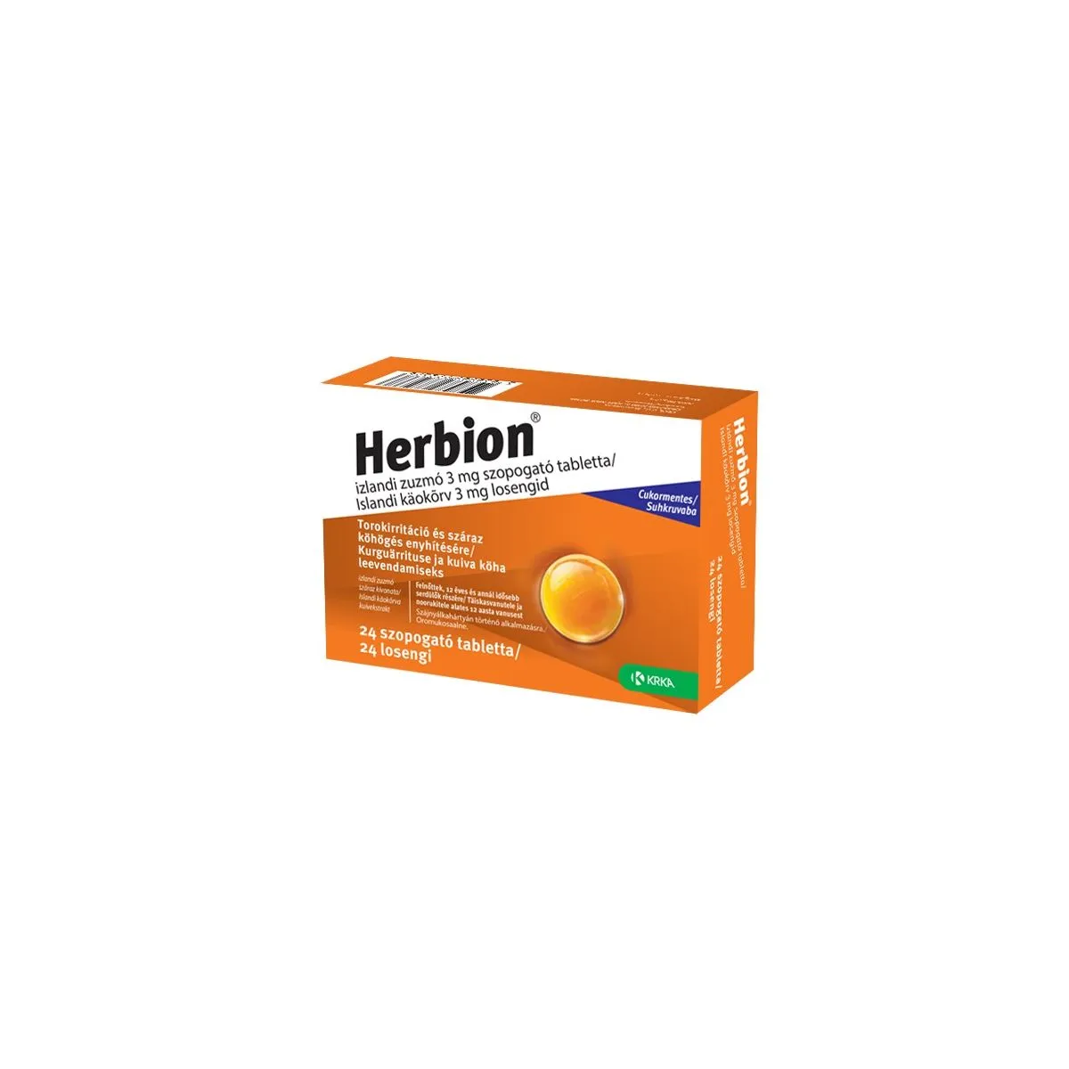 HERBION ISLANDI KÄOKÕRV LOSENG 3MG N24 - Product Image