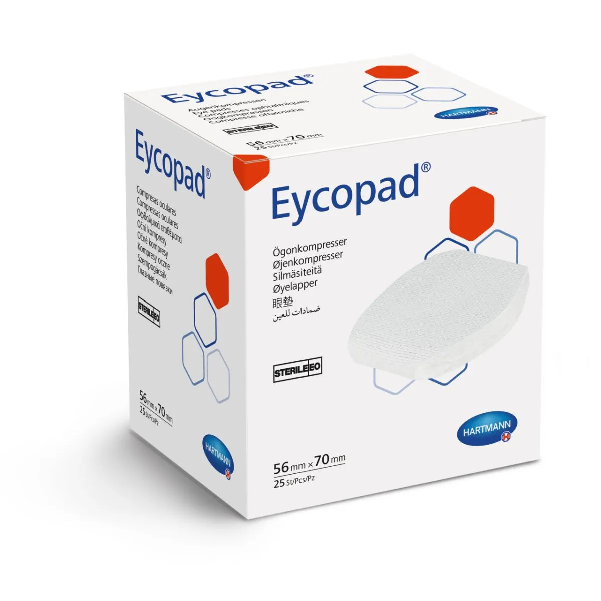 EYCOPAD SILMASIDE STERIILNE 56X70MM N25 - Product Image