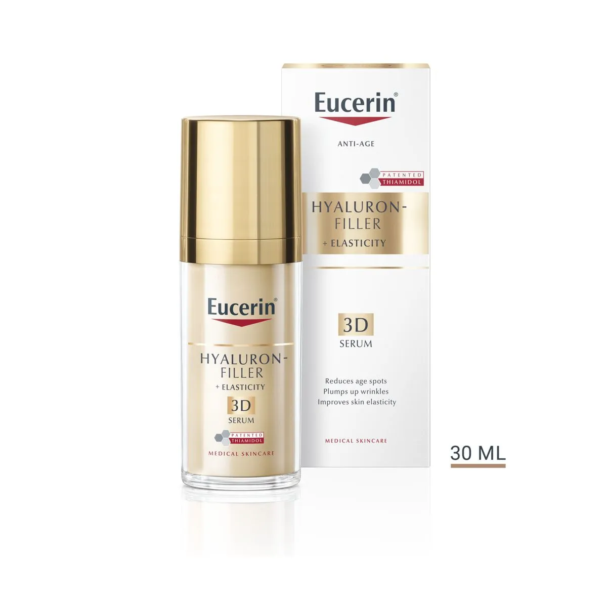 EUCERIN HYALURON FILLER+ELASTICITY 3D SEERUM 30ML - Product Image