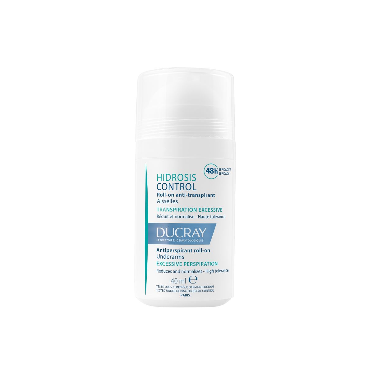 DUCRAY HIDROSIS CONTROL ANTIPERSPIRANT ROLL-ON 40ML - Product Image