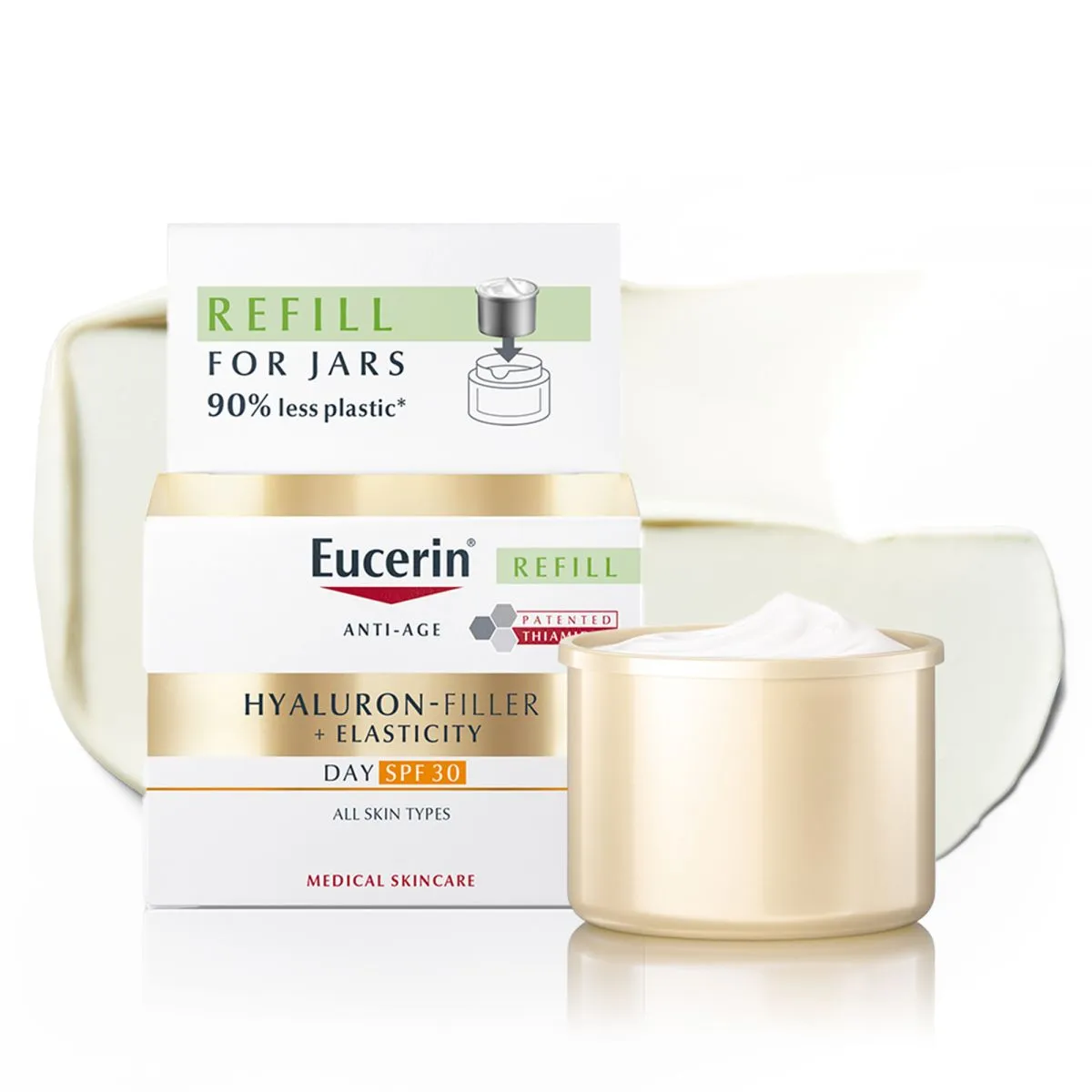 EUCERIN HYALURON FILLER+ELASTICITY PÄEVAKREEM 50ML TÄITEPAKK - Product Image