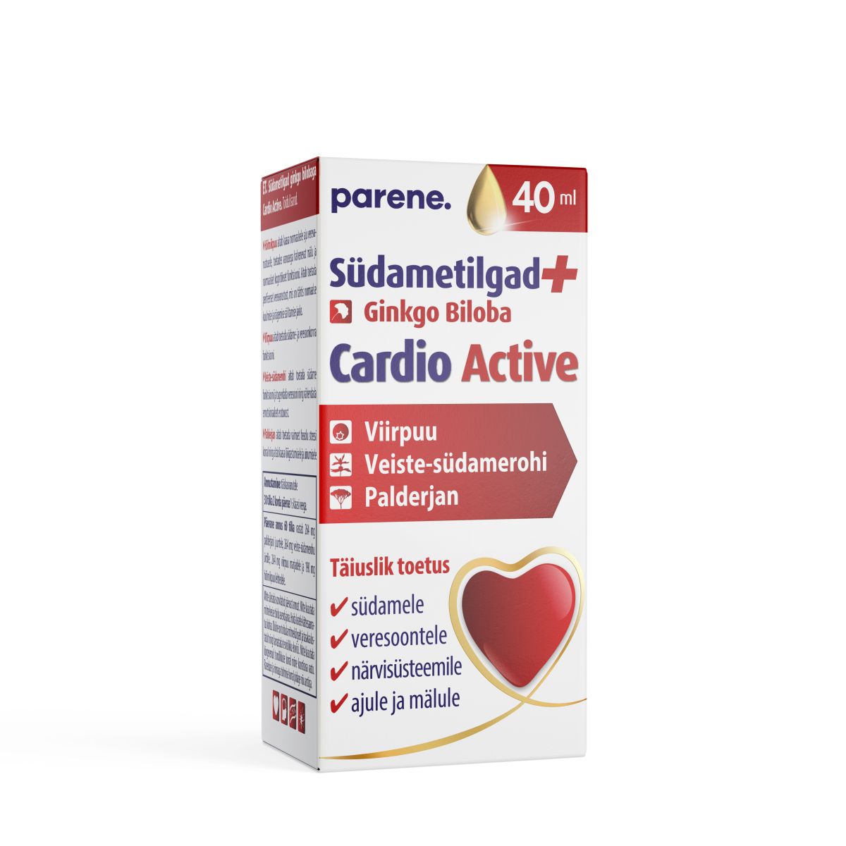PARENE SÜDAMETILGAD GINKGO BILOBAGA 40ML - Product Image