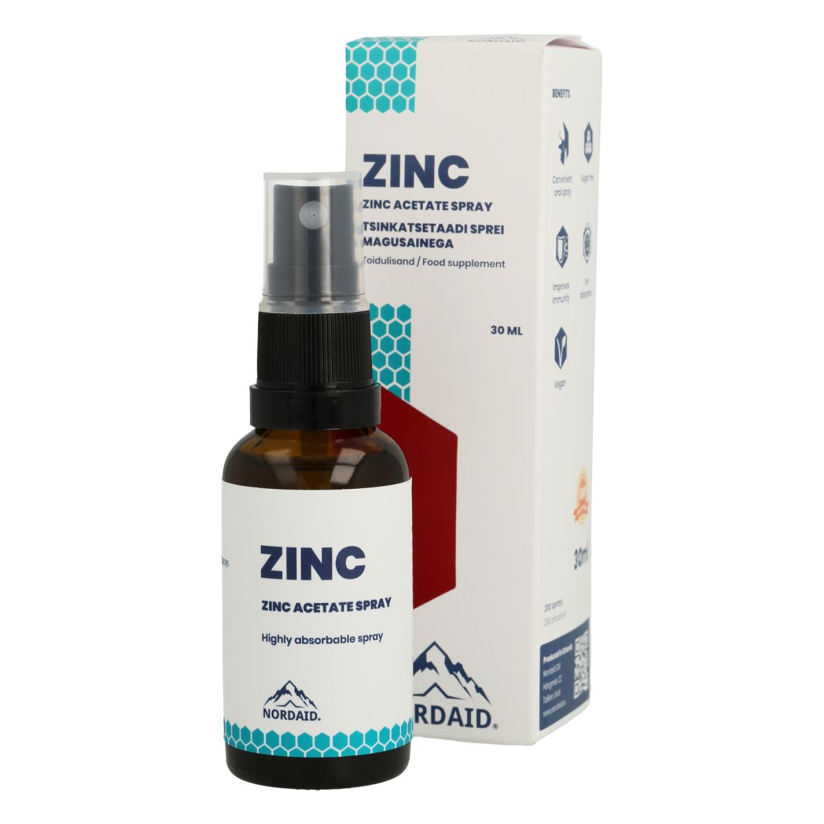 NORDAID ZINC SUUKAUDNE TSINKATSETAADI SPREI 30ML - Product Image