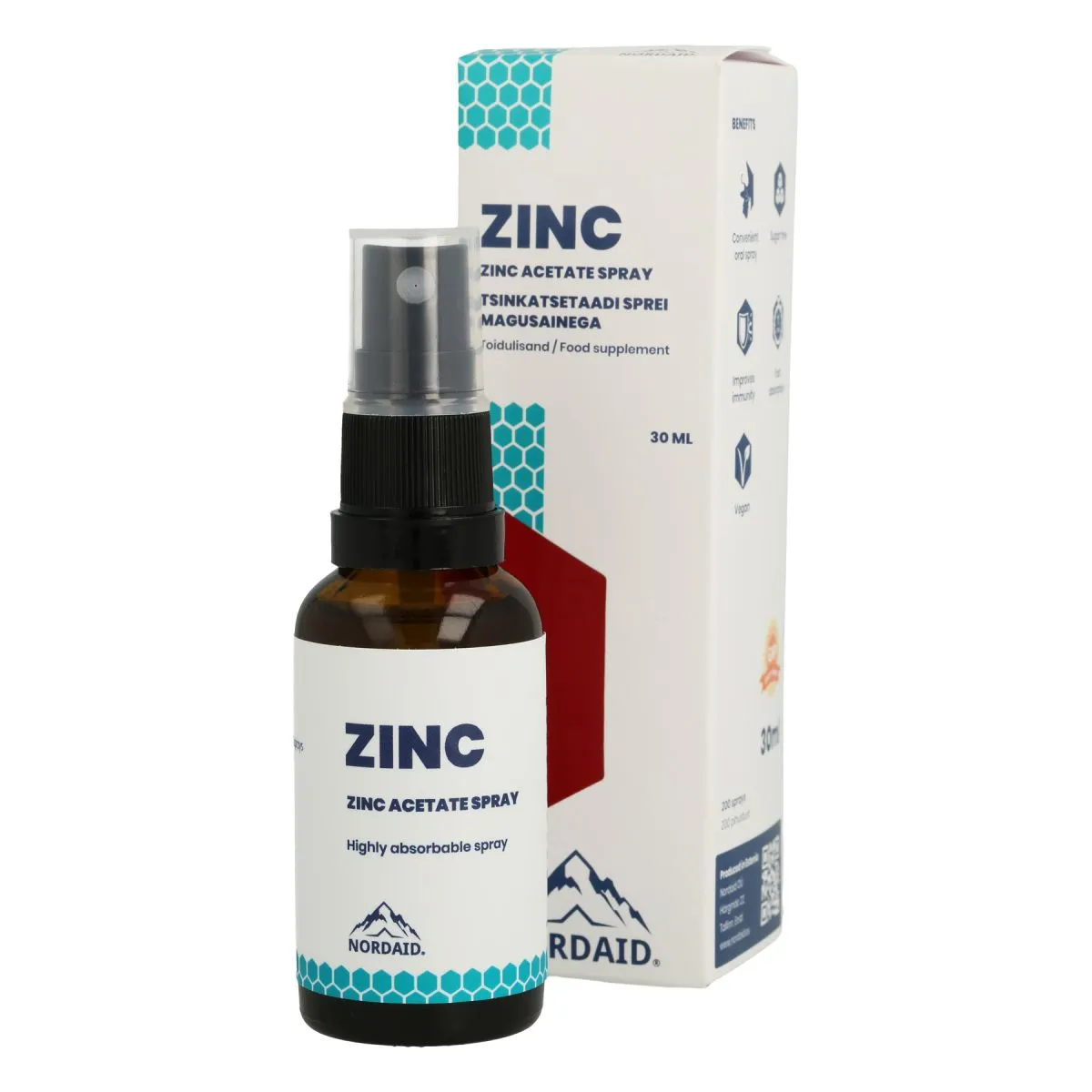 NORDAID ZINC SUUKAUDNE TSINKATSETAADI SPREI 30ML - Product Image