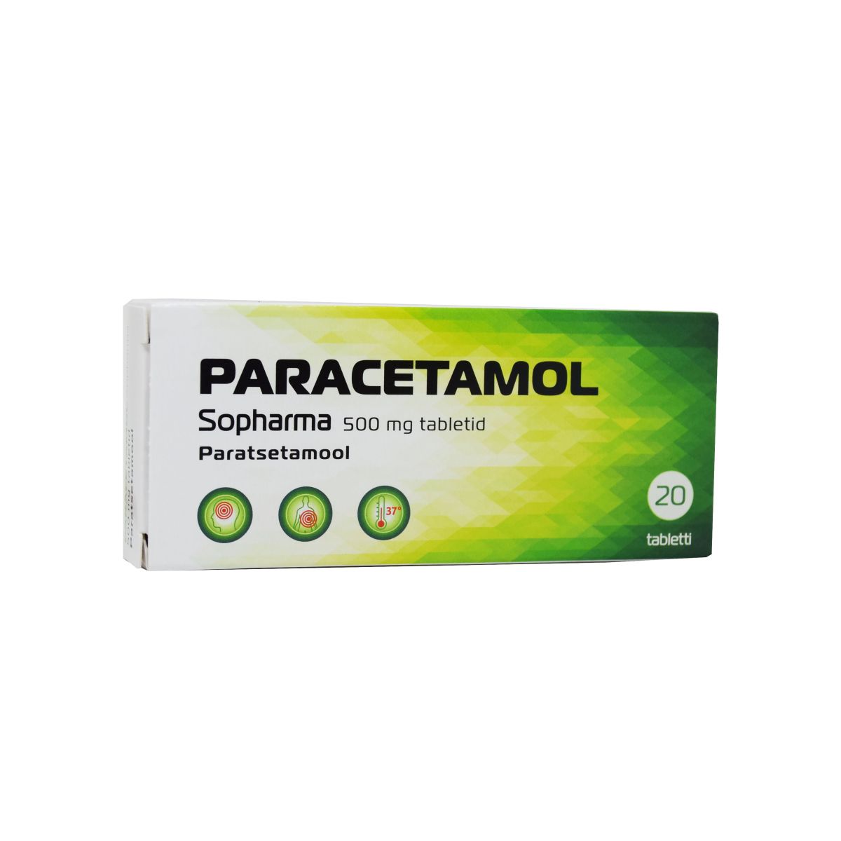 PARACETAMOL SOPHARMA TBL 500MG N20 - Product Image