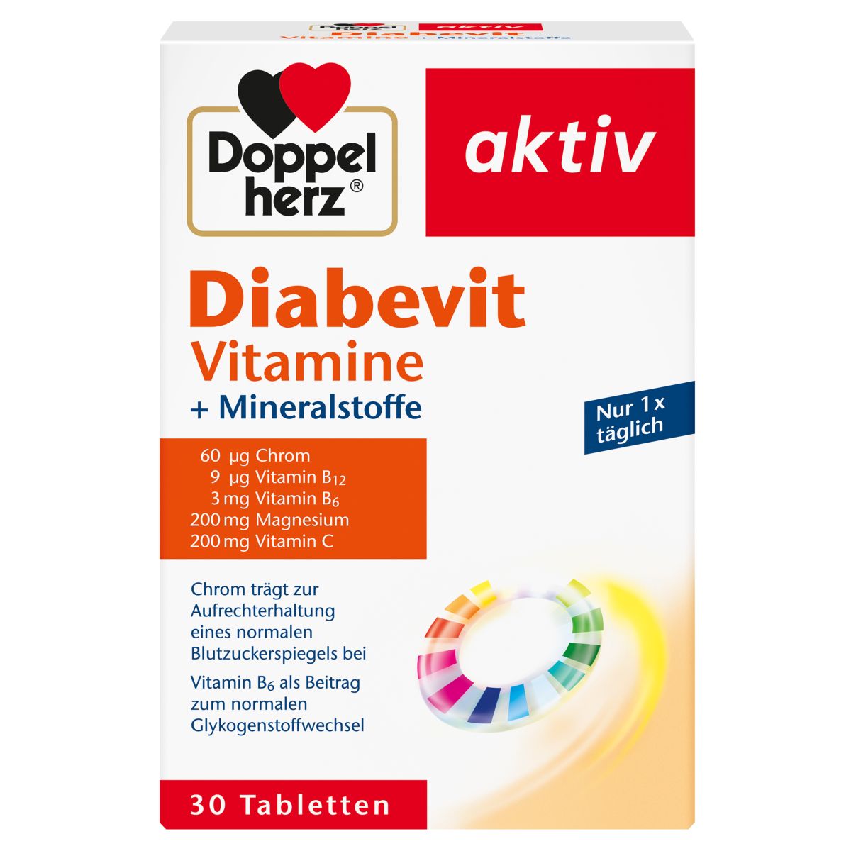 DOPPELHERZ AKTIV DIABEVIT VITAMIINID TBL N30 - Product Image