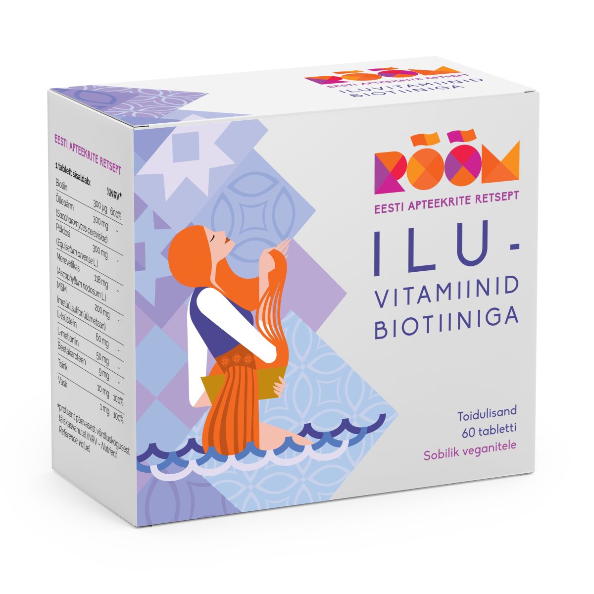 RÕÕM ILUVITAMIINID BIOTIINIGA TBL N60 - Product Image
