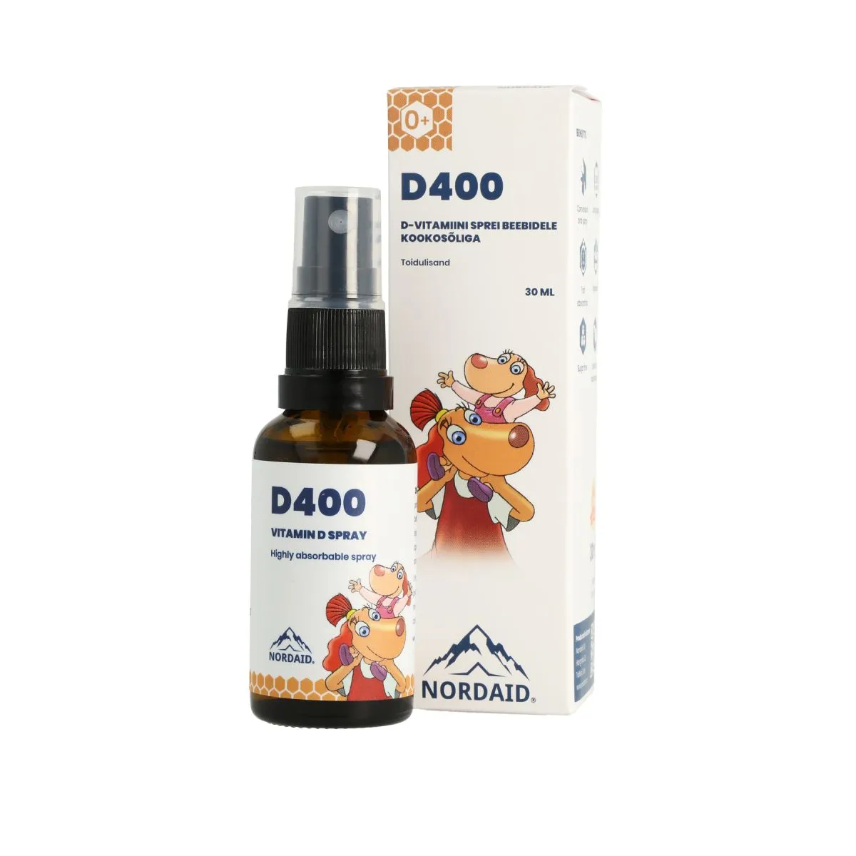 NORDAID D-VITAMIIN SUUKAUDNE SPREI BEEBIDELE 10MCG KOOKOSÕLIGA 30ML - Product Image