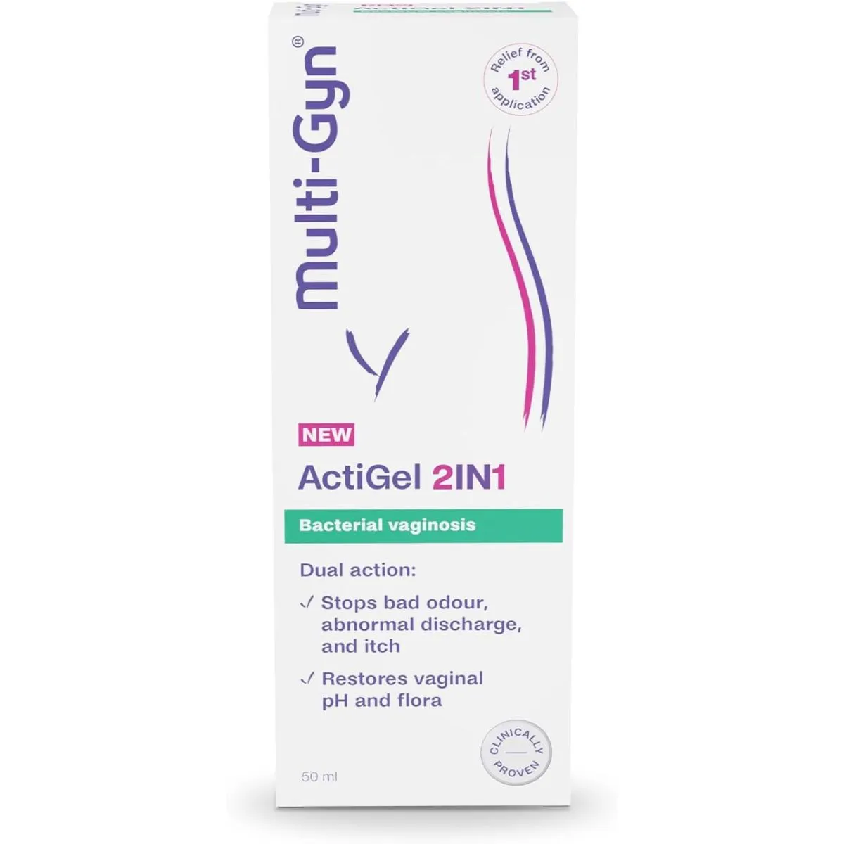 MULTI-GYN ACTIGEL 2IN1 VAGINAALGEEL 50ML - Product Image