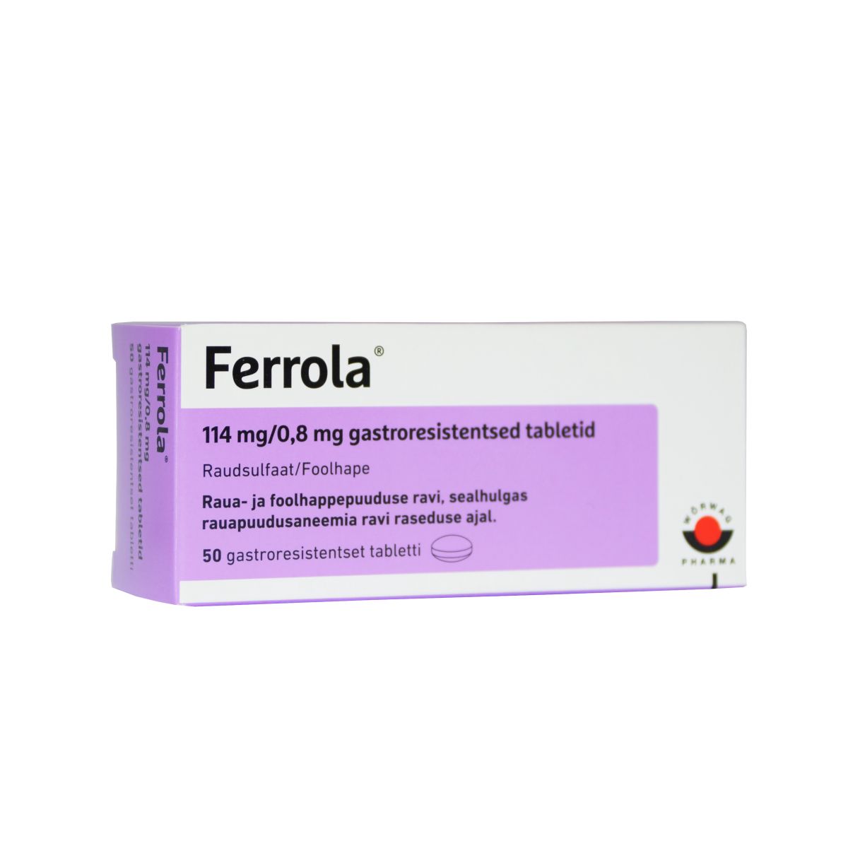 FERROLA GASTRORESIST TBL 114MG+0,8MG N50 - Product Image