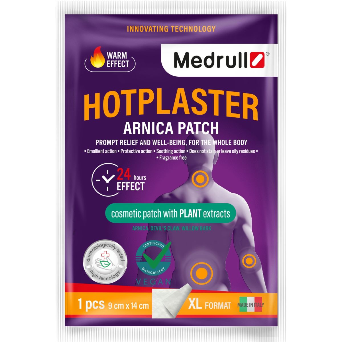MEDRULL HOT VALU LEEVENDAV PLAASTER 9X14CM - Product Image