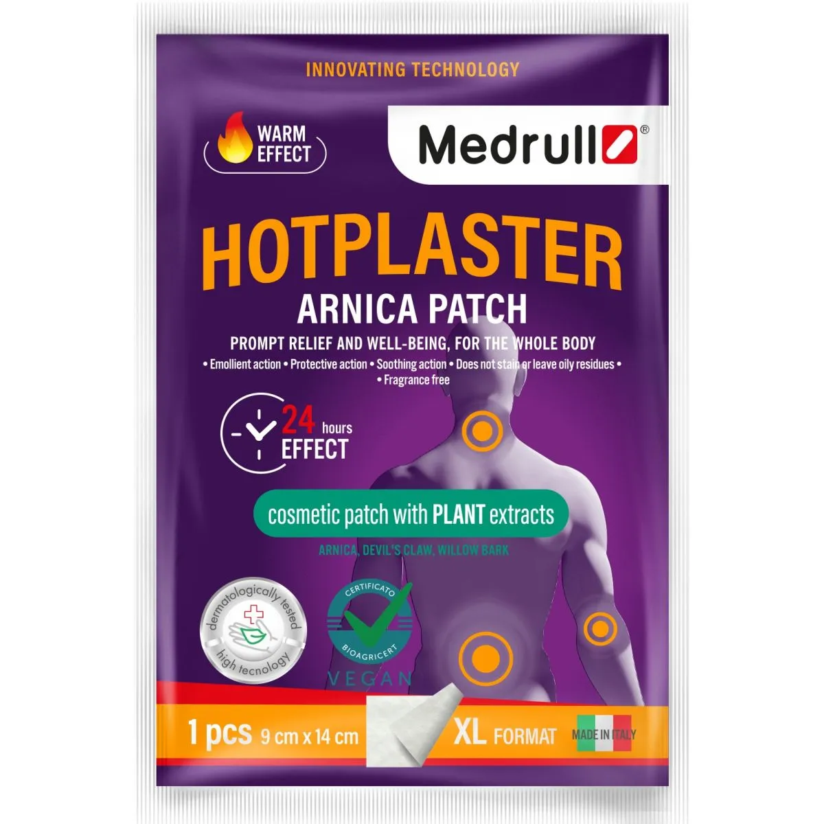 MEDRULL HOT VALU LEEVENDAV PLAASTER 9X14CM - Product Image