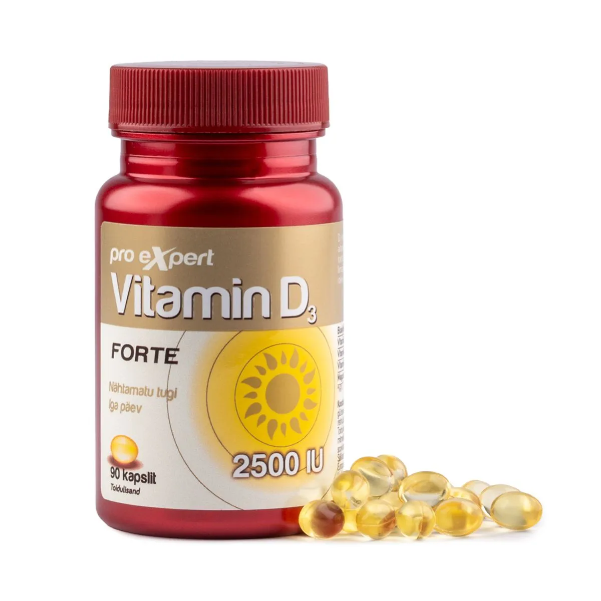 VITAMIN D3 PRO EXPERT 2500IU FORTE KAPSLID N90 - Product Image