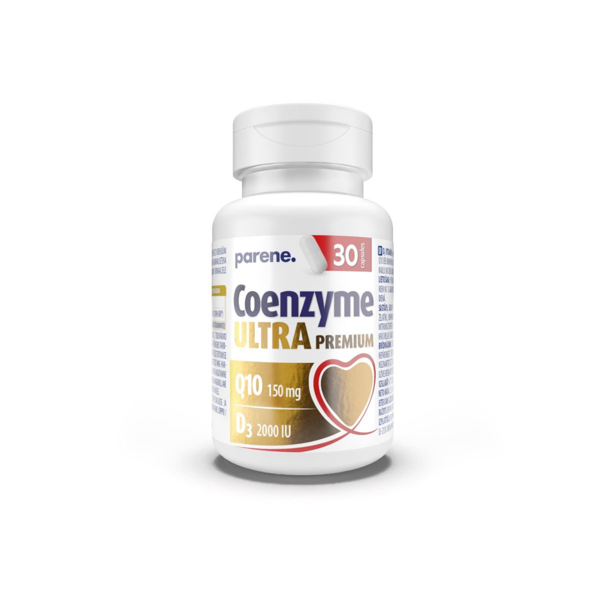 PARENE COENZYME ULTRA + VITAMIN D3 KAPSLID N30 - Product Image