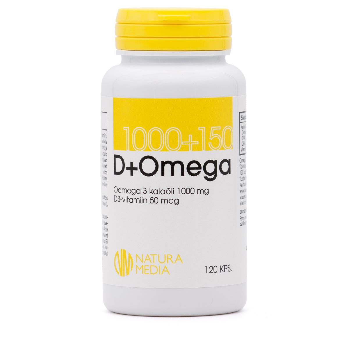 OMEGA-3 1000MG+ VITAMIIN D3 50MCG KAPSLID N120 - Product Image