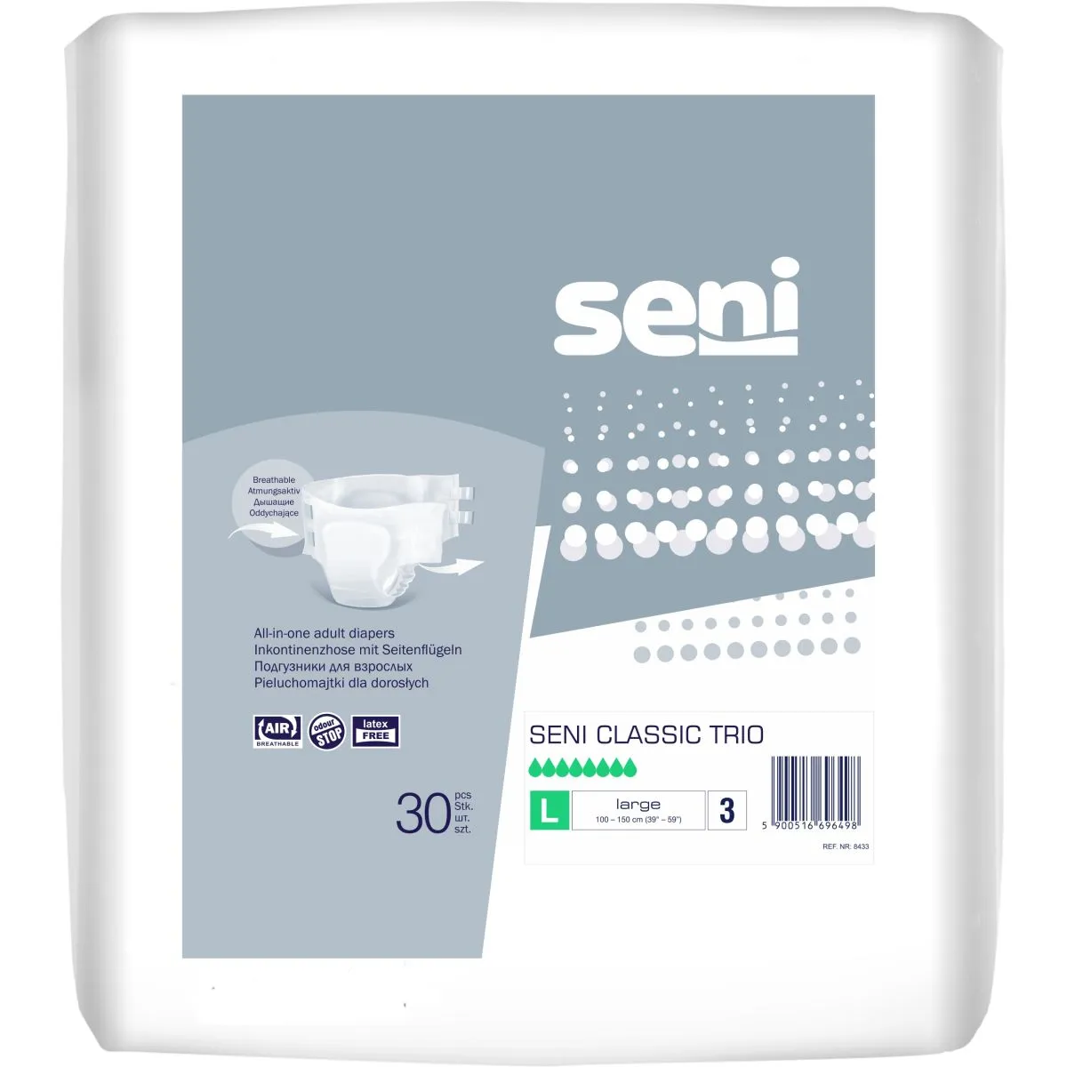SENI CLASSIC TRIO PÜKSMÄHE L 3200ML N30 - Product Image