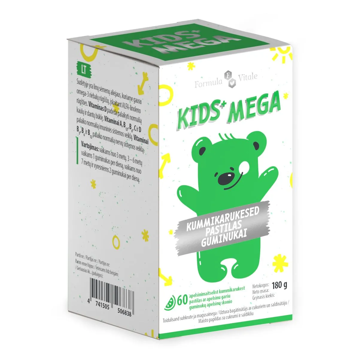 FORMULA VITALE KIDS+ MEGA KUMMIKARUKESED N60 - Product Image