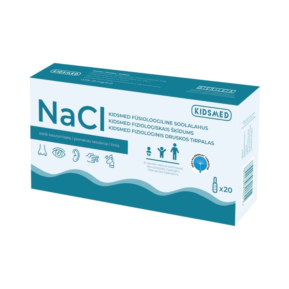 KIDSMED FÜSIOLOOGILINE SOOLALAHUS 5ML N20 - Product Image
