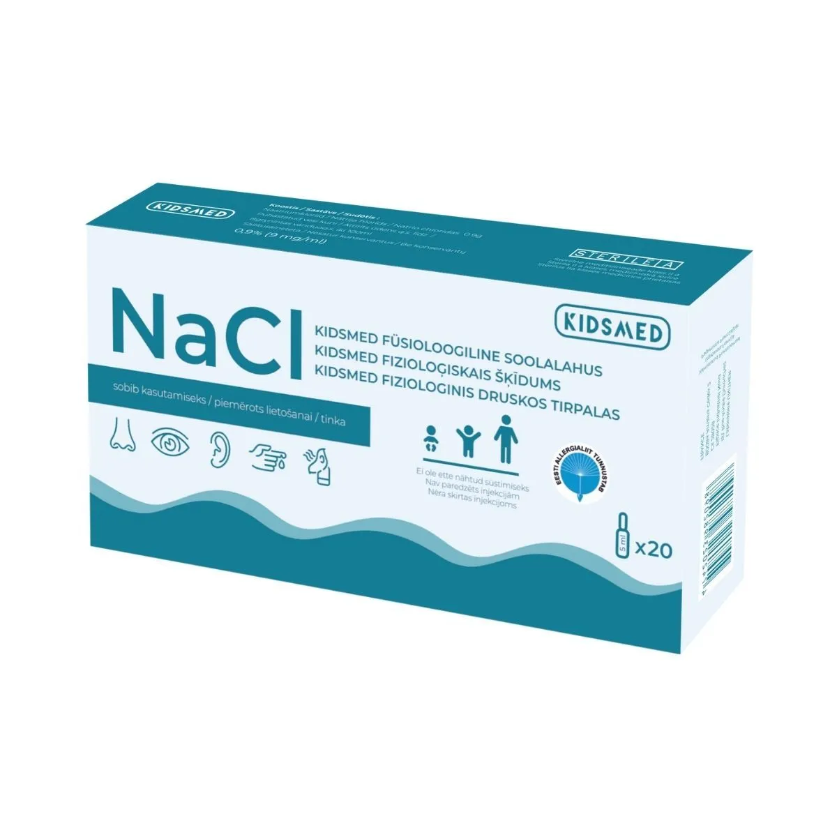 KIDSMED FÜSIOLOOGILINE SOOLALAHUS 5ML N20 - Product Image
