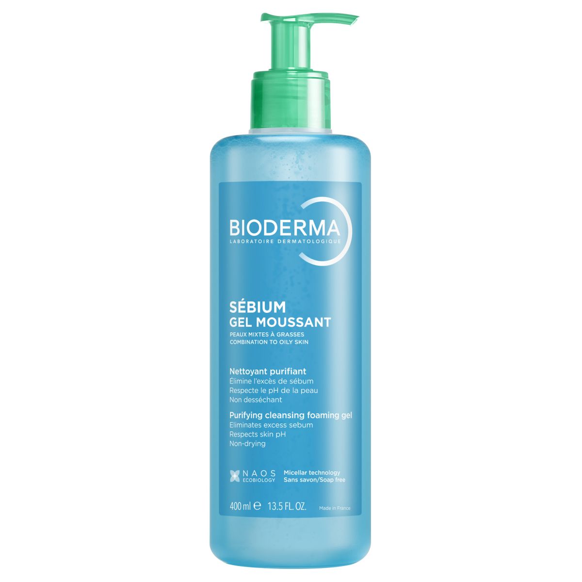 BIODERMA SEBIUM MITSELLAARNE NÄOPESUGEEL 400ML - Product Image