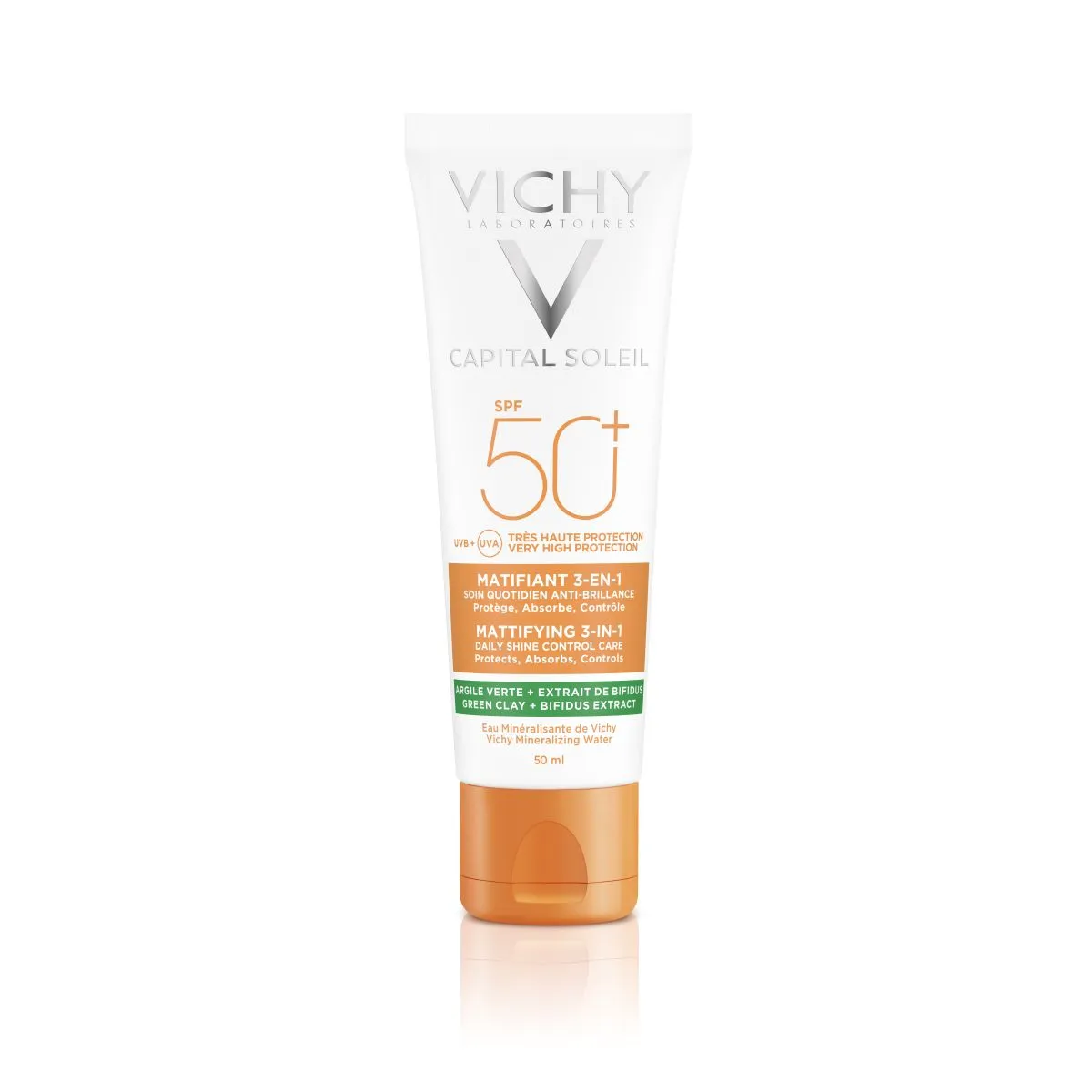 VICHY CS AKNEVASTANE MATISTAV PÄIKESEKAITSEKREEM NÄOLE SPF50 50ML - Product Image