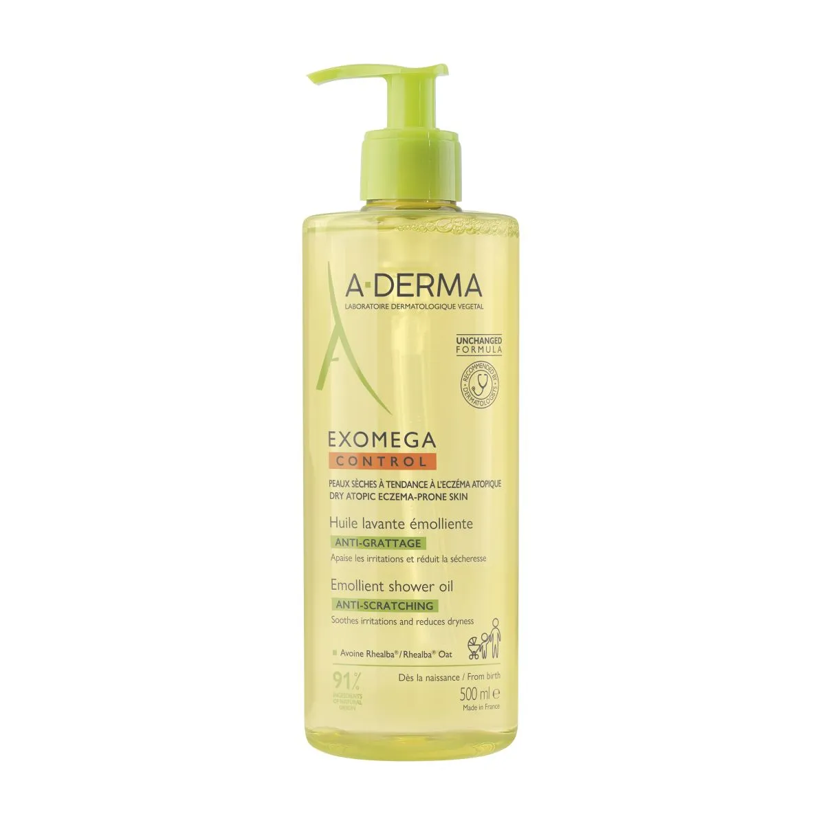 A-DERMA EXOMEGA CONTROL DUSHIÕLI ATOOPILISELE NAHALE 500ML - Product Image
