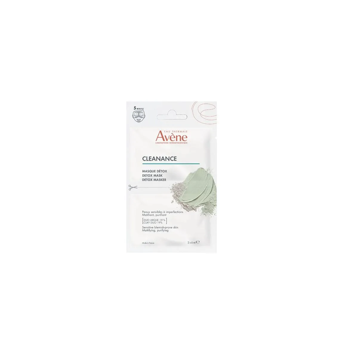 AVENE CLEANANCE MASK DETOX 2X6ML N1 - Product Image