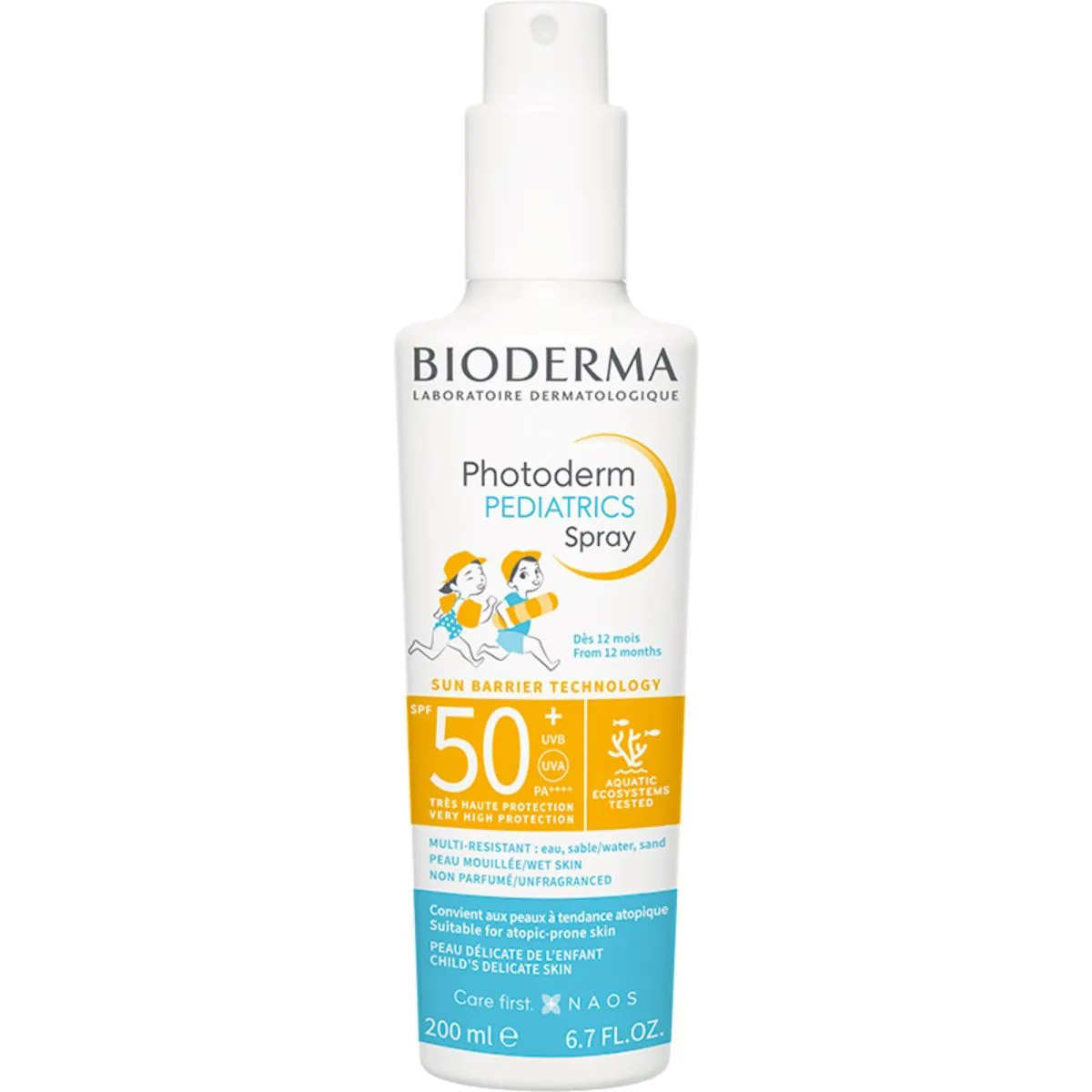 BIODERMA PHOTODERM PÄIKESEKAITSESPREI LASTELE SPF50+ 200ML - Product Image