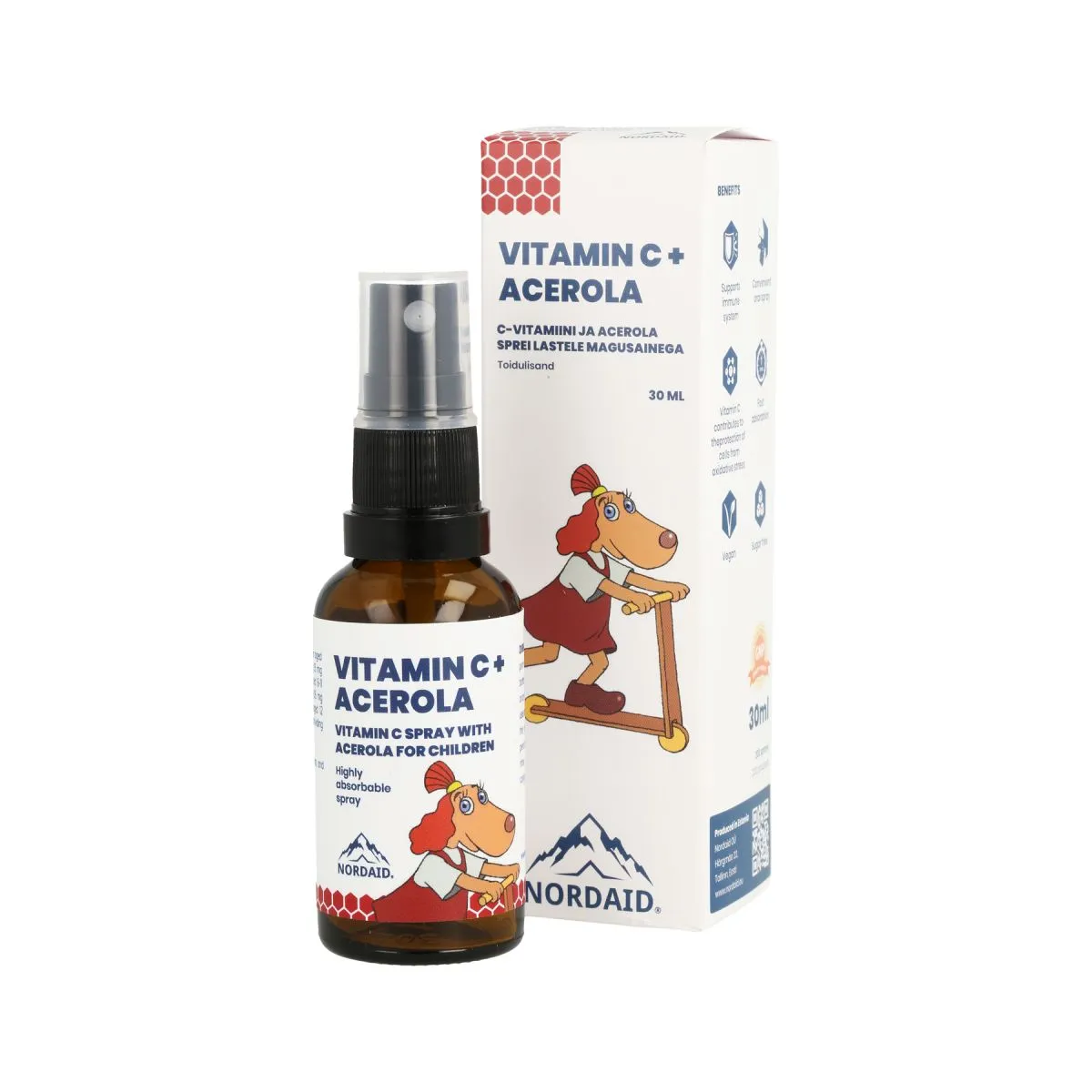 NORDAID VITAMIIN C + ACEROLA SPREI 30ML - Product Image