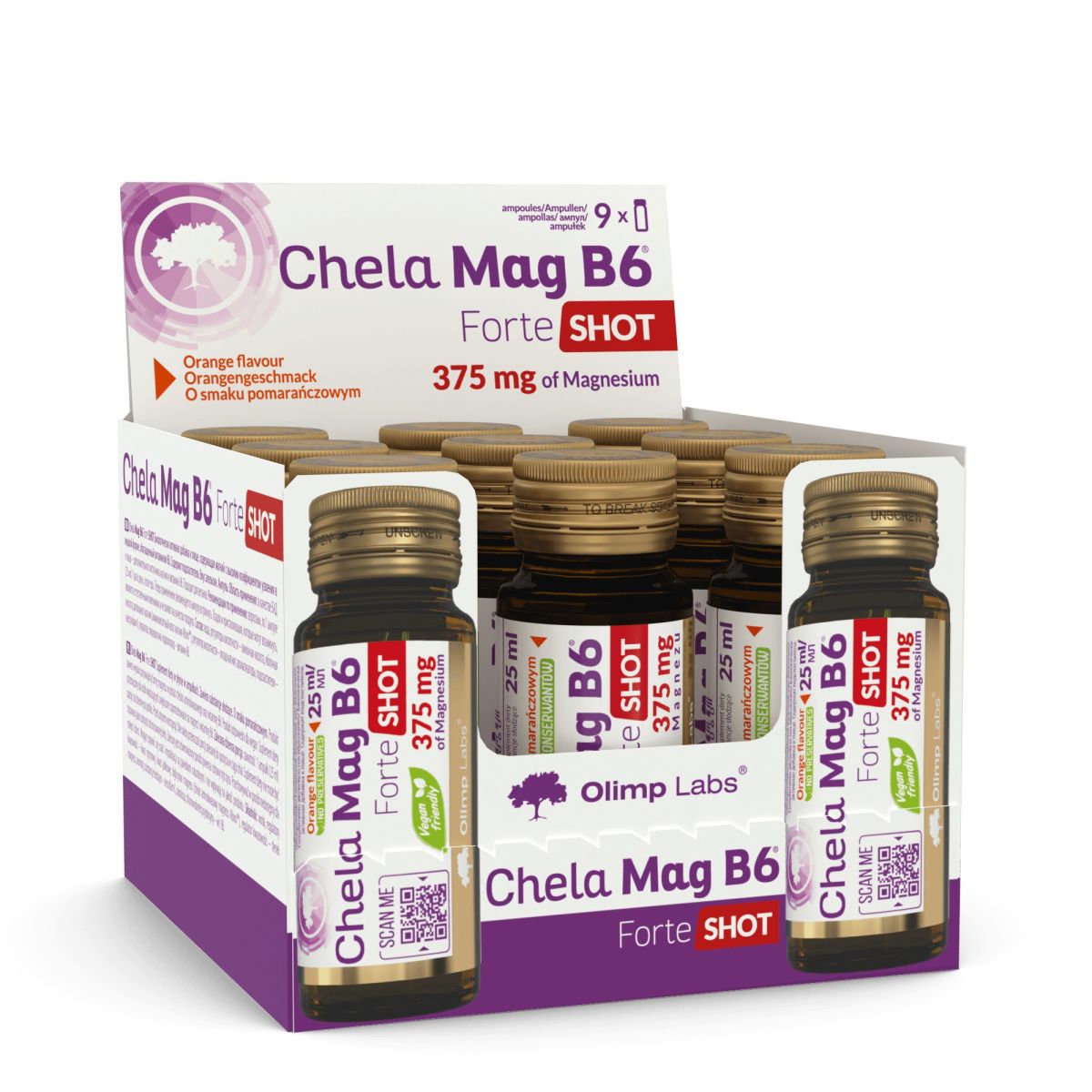 OLIMPLABS CHELA-MAG B6 FORTE SHOTS APELSINI 25ML N9 - Product Image