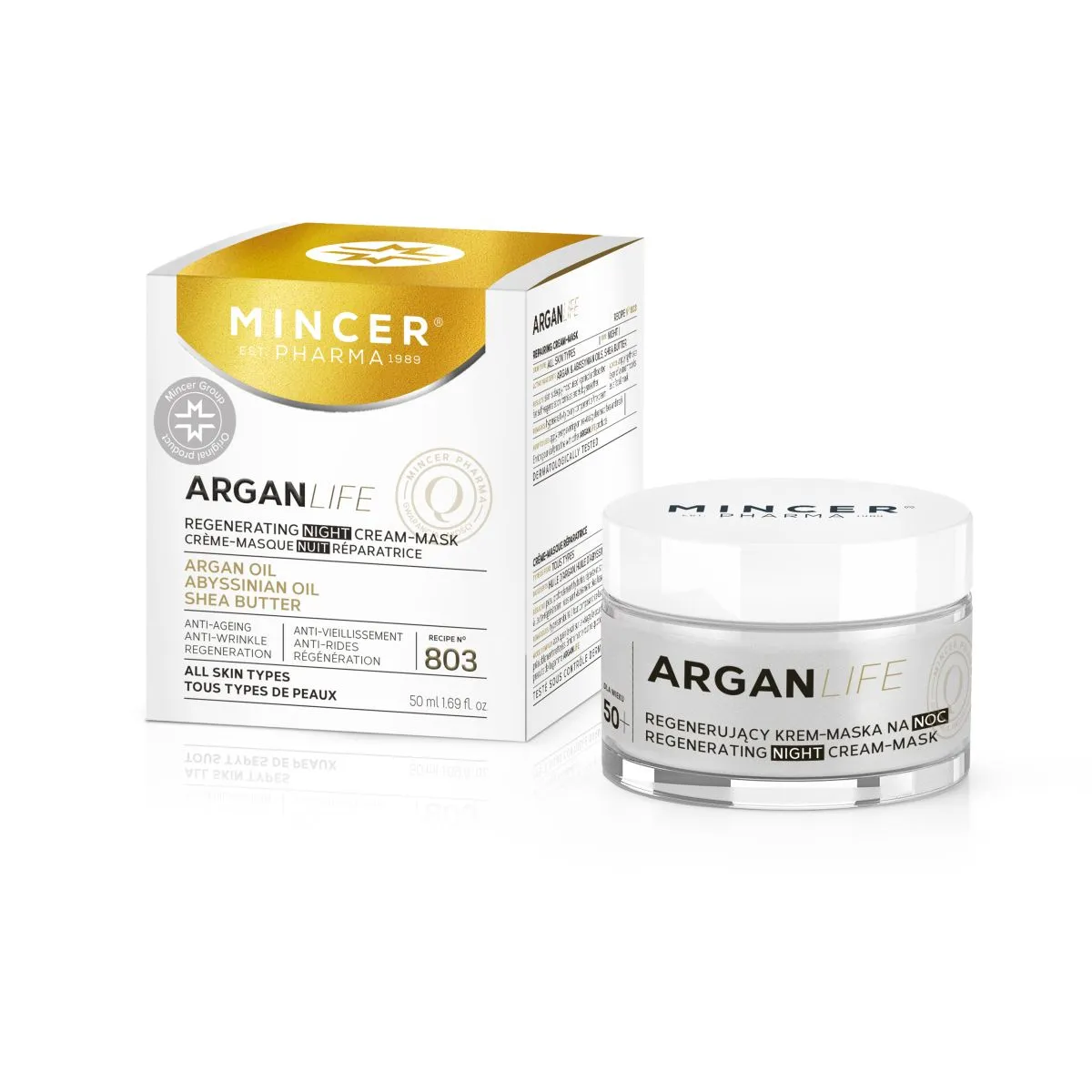 MINCER PHARMA ARGAN LIFE KREEMMASK TAASTAV 50ML - Product Image