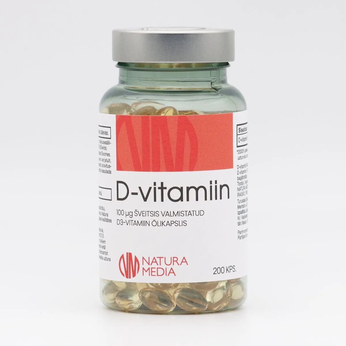D-VITAMIIN ÕLIKAPSLID 100MCG N200 - Product Image
