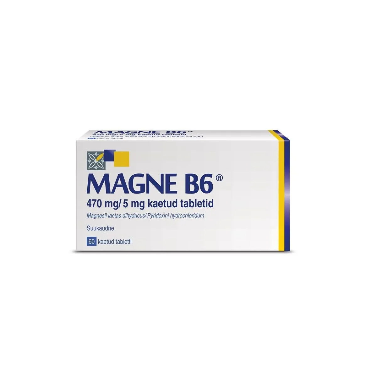 MAGNE B6 KAETUD TBL 5MG+470MG N60 - Product Image