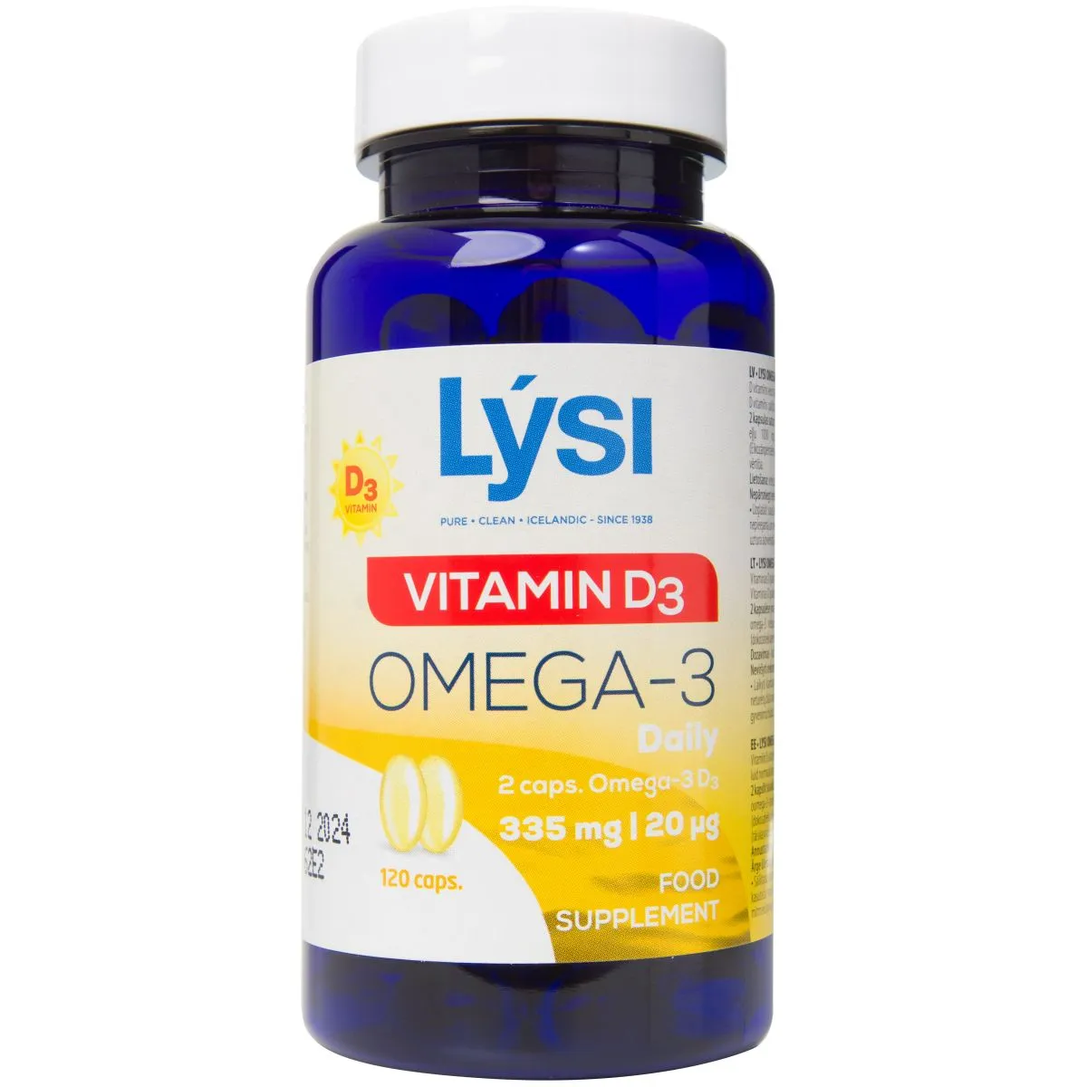 LYSI OMEGA-3+VITAMIIN D3 KAPSLID N120 - Product Image