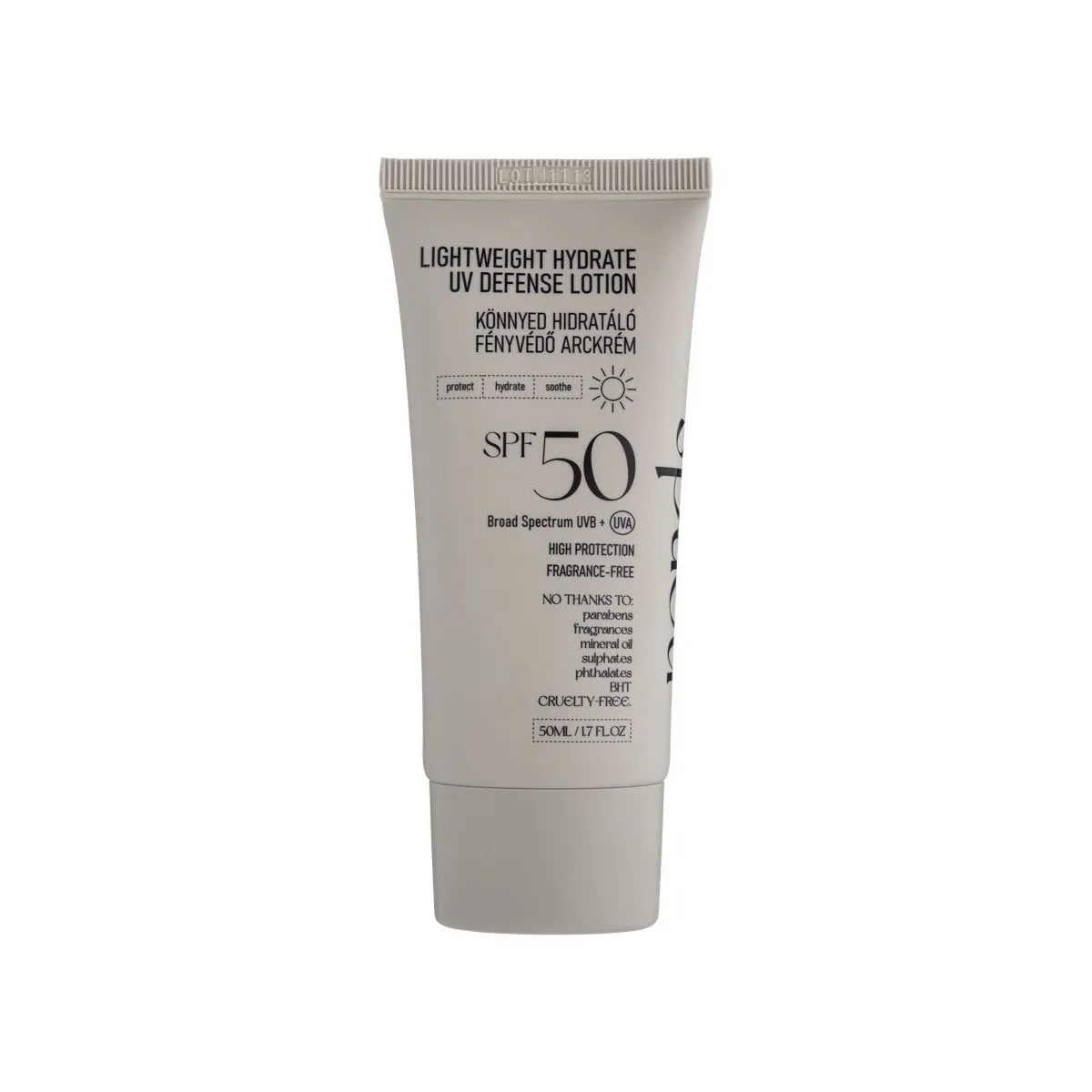 NERDS PÄIKESEKAITSE LOSJOON NÄOLE KERGE JA NIISUTAV SPF50 50ML - Product Image