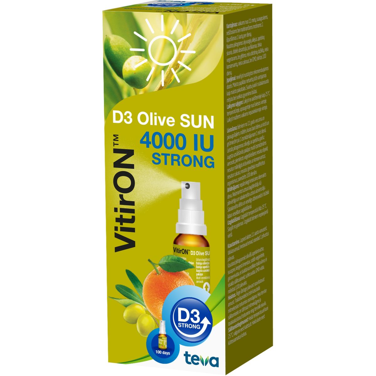 VITIRON D3 OLIVE SUN SPREI 4000IU 10ML - Product Image