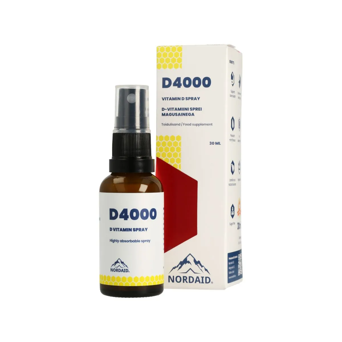 NORDAID D-VITAMIIN SUUKAUDNE SPREI 4000IU 100MCG 30ML - Product Image