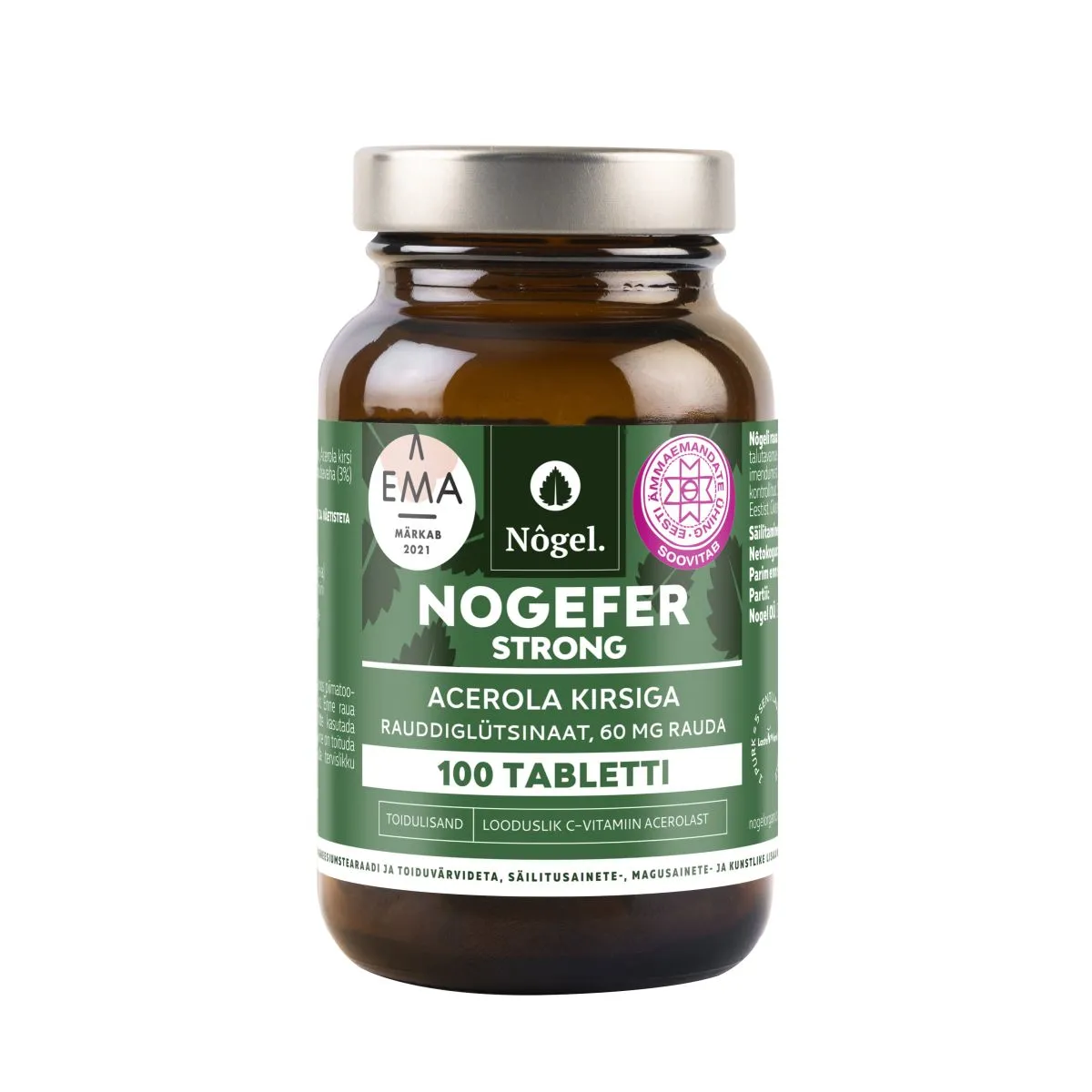 NOGEFER STRONG ACEROLA KIRSIGA TBL 60MG N100 - Product Image