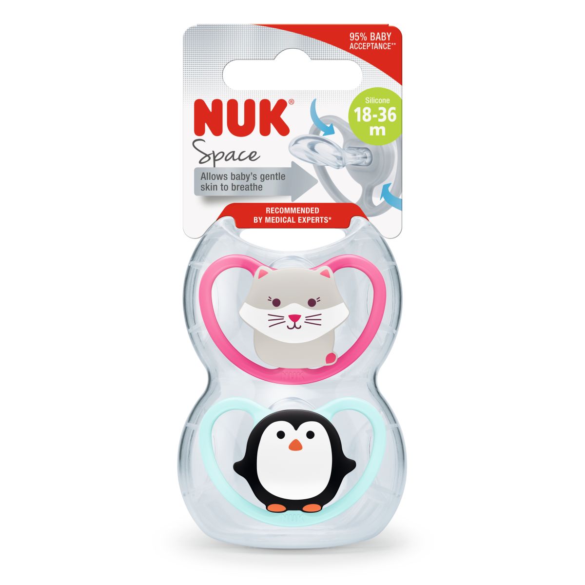 NUK RÕNGASLUTT SPACE 18-36 KUUD SIL N2 - Product Image