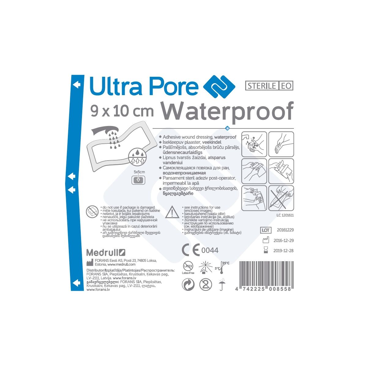 ISEKLEEPUV PLAASTER VEEKINDEL ULTRA PORE 9X10CM (MEDRULL) - Product Image