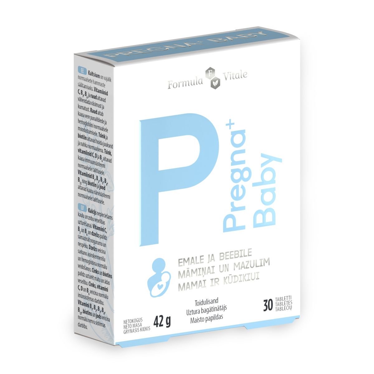 FORMULA VITALE PREGNA+ BABY TBL N30 - Product Image
