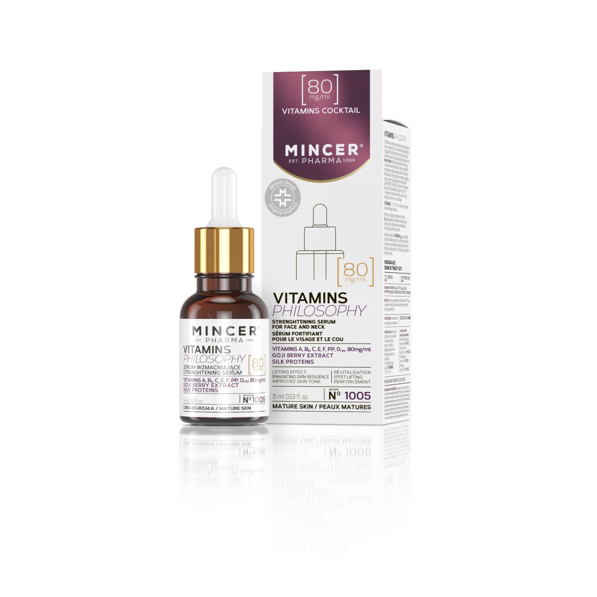 MINCER PHARMA VITAMINS PHILOSOPHY SEERUM PINGULDAV 15ML - Product Image