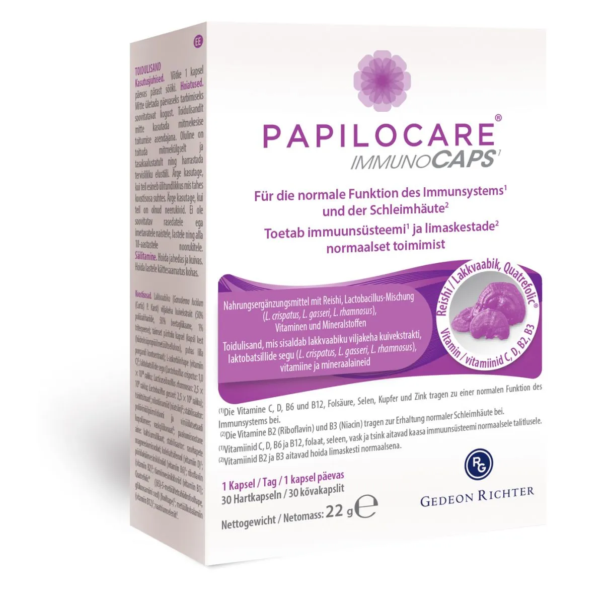 PAPILOCARE IMMUNOCAPS KAPSLID N30 - Product Image