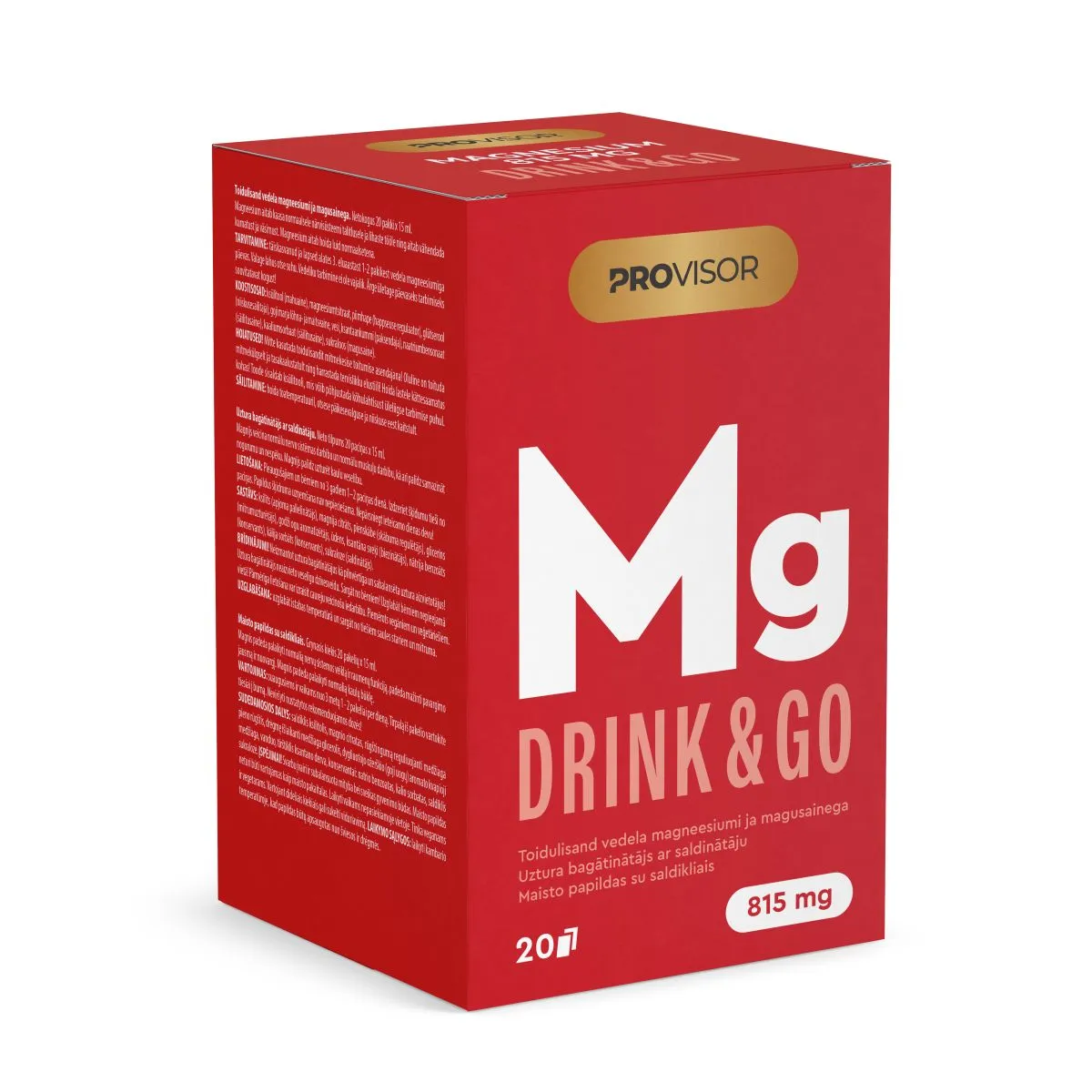 PROVISOR MAGNESIUM DRINK AND GO 125MG N20 - Product Image