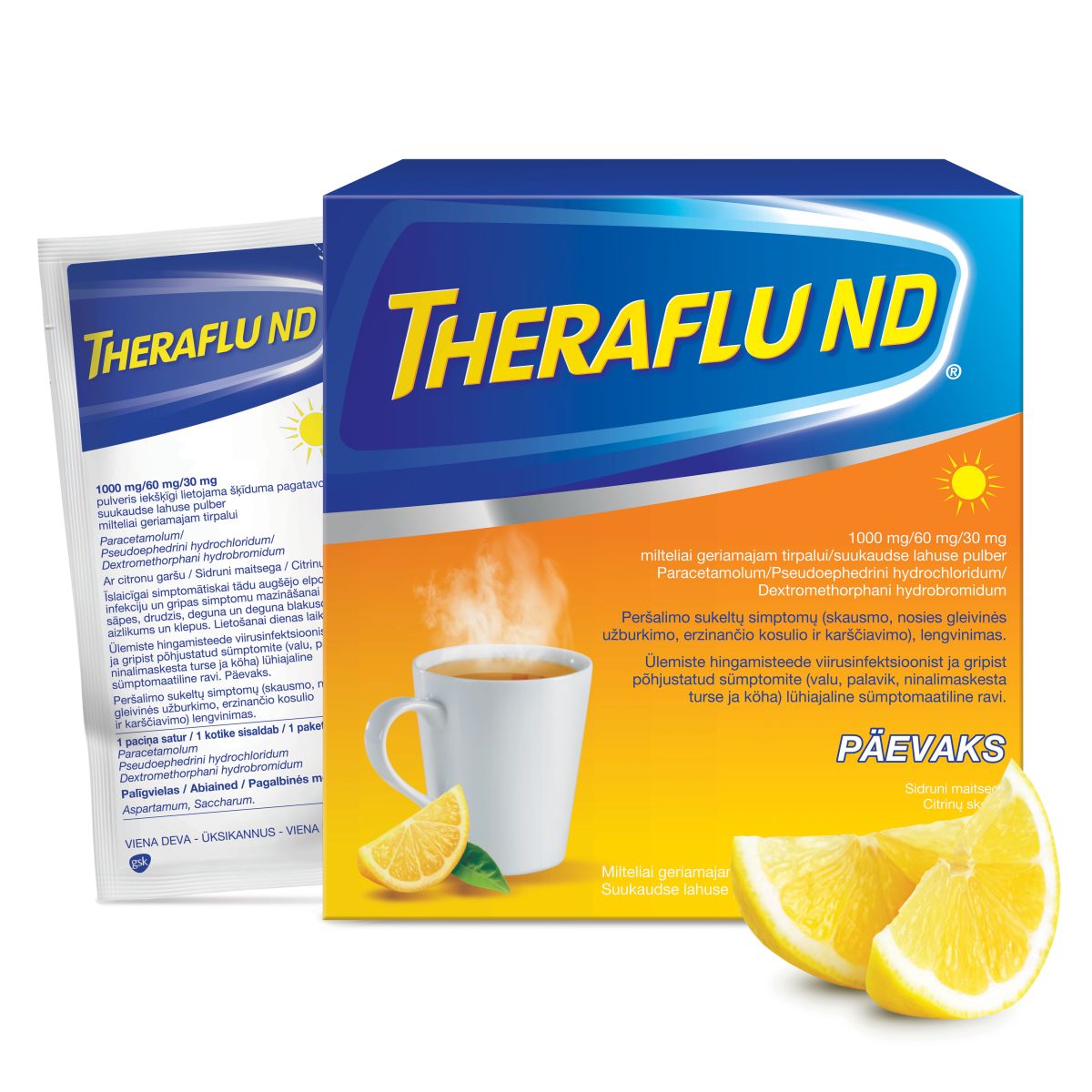 THERAFLU ND 1000MG+60MG+30MG N10 SUUKAUDSE LAHUSE PULBER - Product Image