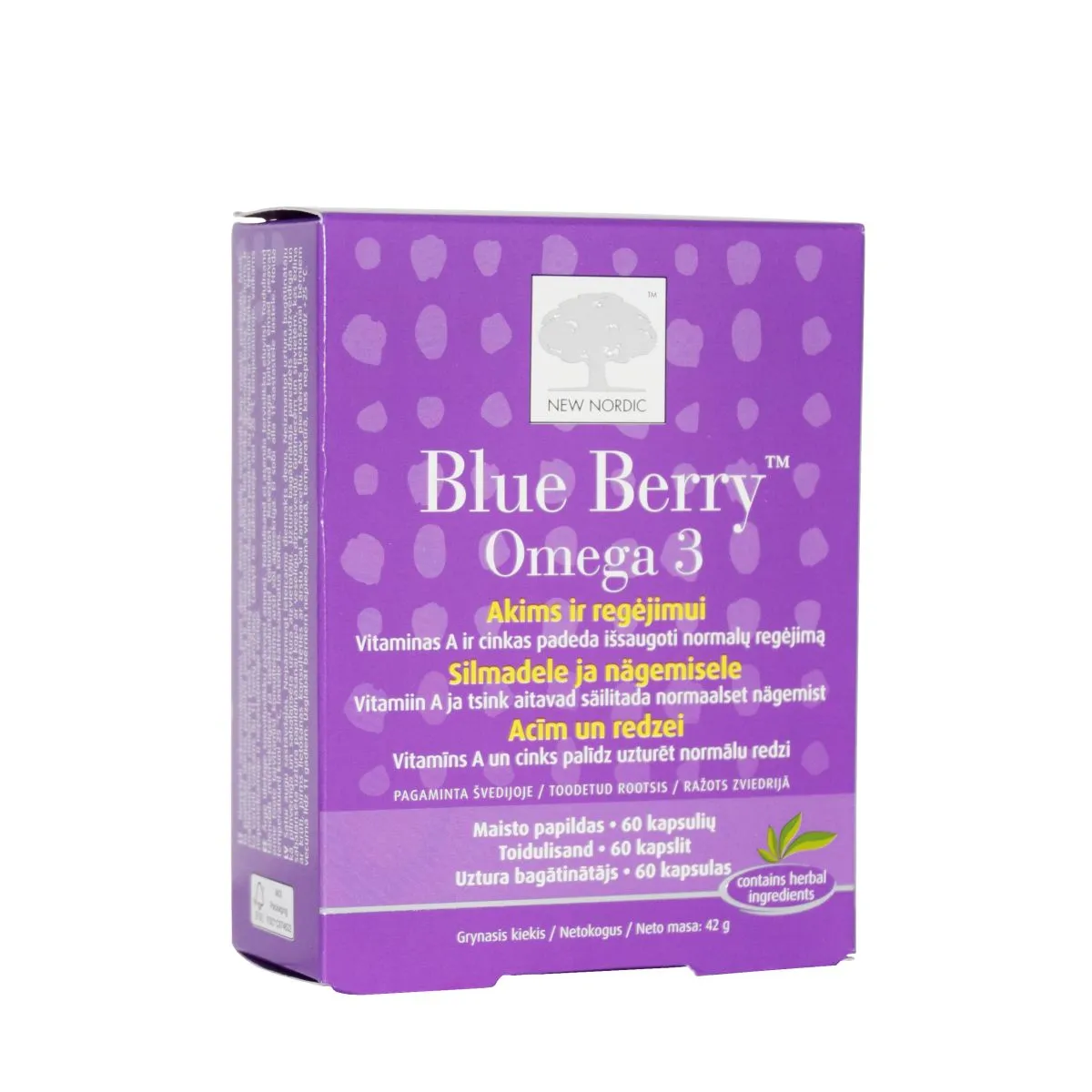 NEW NORDIC BLUE BERRY OMEGA-3 CAPS N60 - Product Image