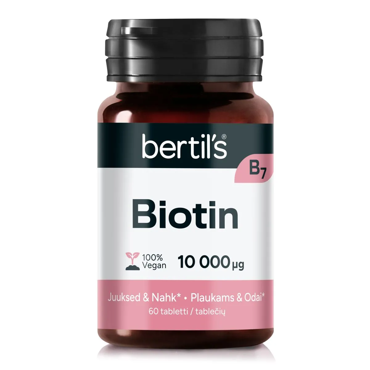BERTILS BIOTIN TBL 10000 MCG N60 - Product Image